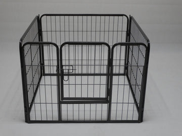 YES4PETS Heavy Duty Pet Exercise Playpen 4 Panel 60cm Silver Black