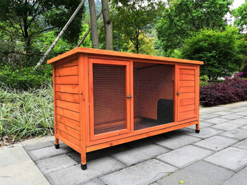 YES4PETS XXL Multi-Species Rabbit Hutch 150cm Asphalt Roof