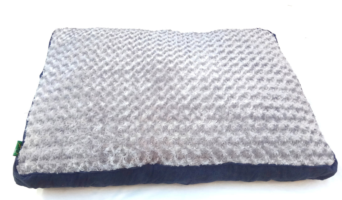 Yes4pets Fleece Pet Dog Cat Bed Cushion Medium Grey Blue 85x60cm