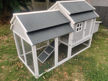 YES4PETS 230cm XL Chicken Coop Rabbit Hutch FIR Wood Holds 10 Hens