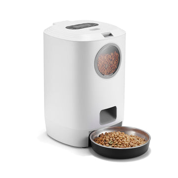 YES4PETS Automatic Pet Feeder 4.5L White Digital Programmable