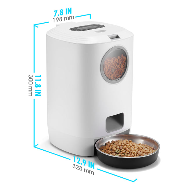 YES4PETS Automatic Pet Feeder 4.5L White Digital Programmable