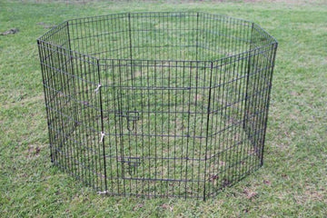 YES4PETS 8-Panel Dog Exercise Pen Black