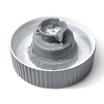YES4PETS Ceramic Pet Water Fountain 2.1L Grey Electric
