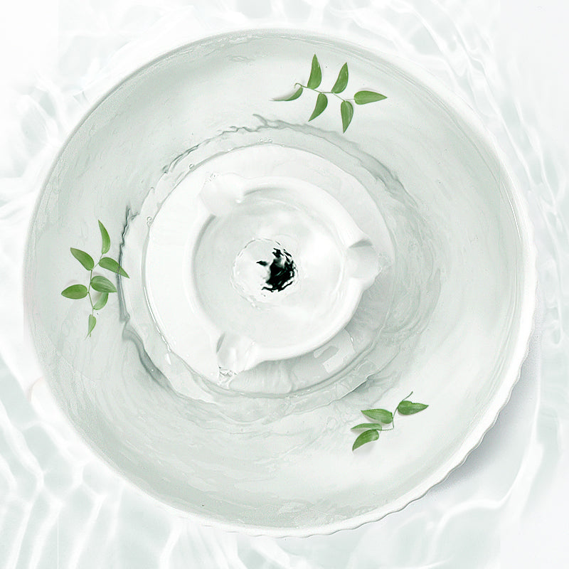 YES4PETS Ceramic Pet Water Fountain 2.1L White