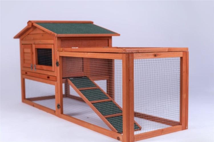 YES4PETS Rabbit Hutch Metal Run with Asphalt Roof 154cm
