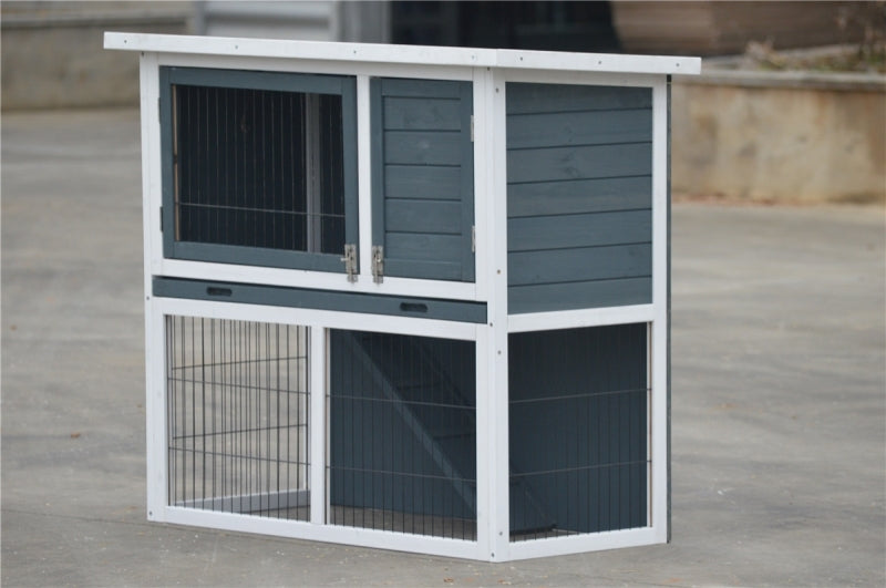 YES4PETS L Double Storey Rabbit Hutch Small Pets