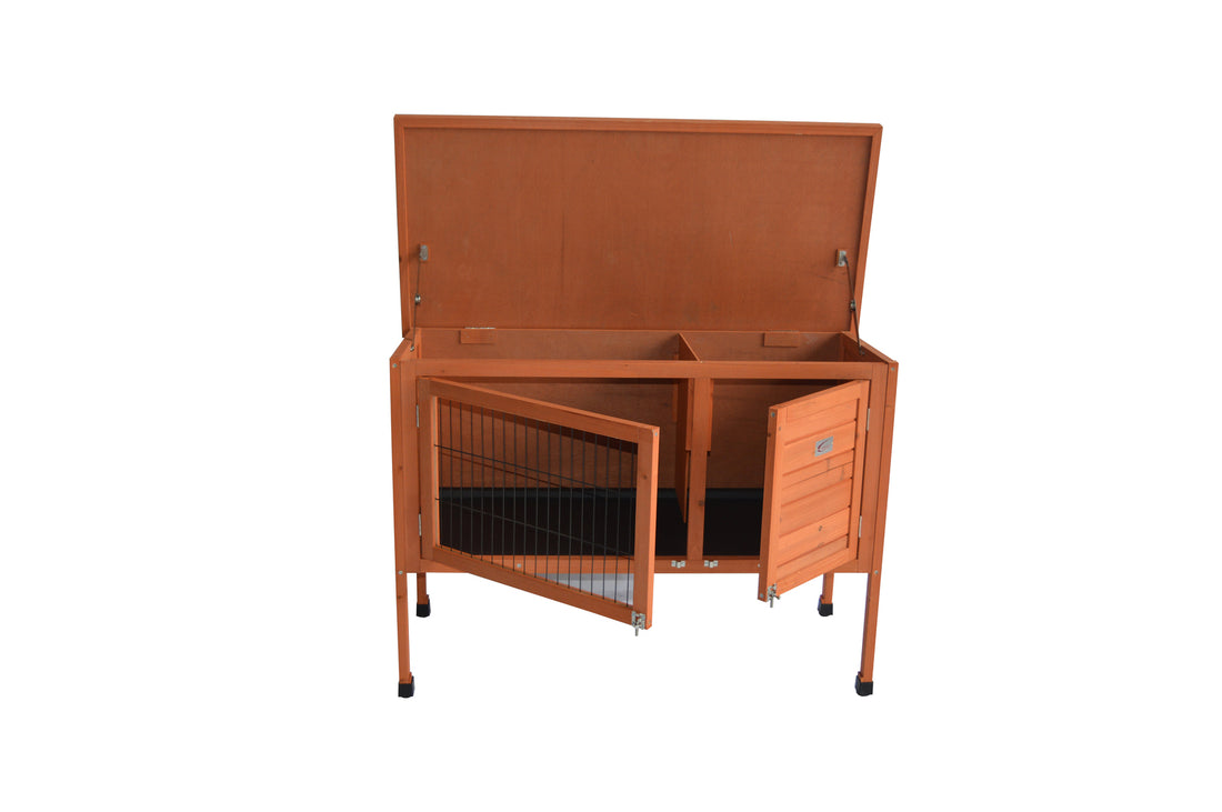 YES4PETS Large Single Wooden Rabbit Hutch 104cm