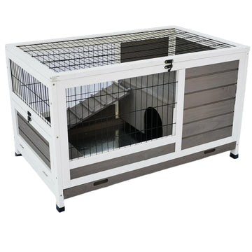 YES4PETS Rabbit Hutch Cat House 90cm Guinea Pig Ferret