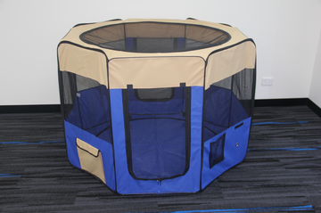 YES4PETS Foldable XL Pet Playpen for Dogs and Cats Blue 98cm