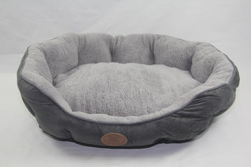 Yes4pets Washable Fleece Pet Dog Cat Bed Cushion Large Grey Blue 80x60x22cm
