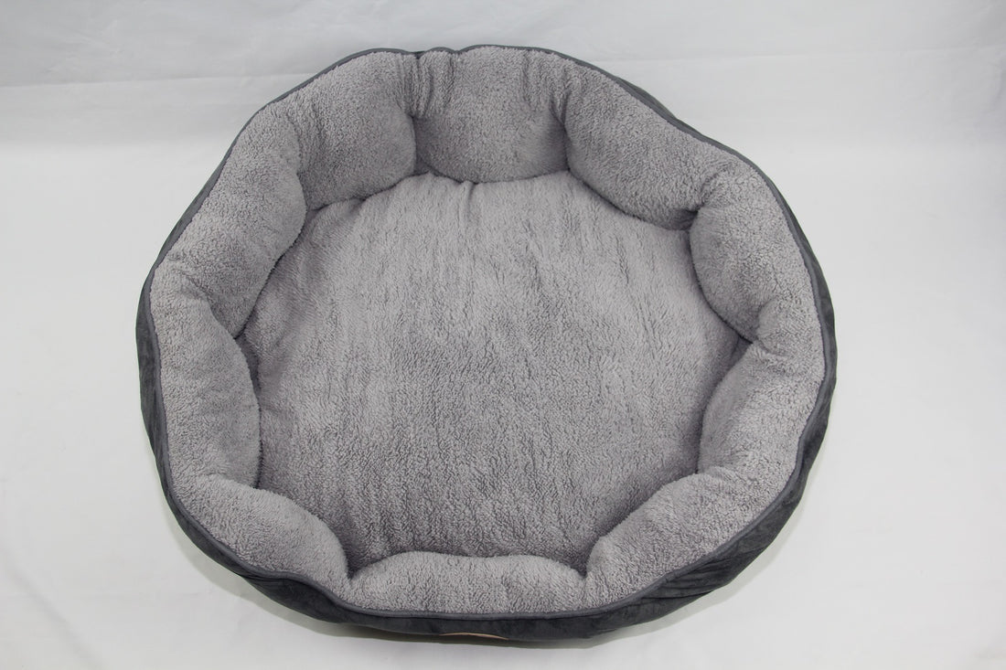 Yes4pets Washable Fleece Pet Dog Cat Bed Cushion Large Grey Blue 80x60x22cm