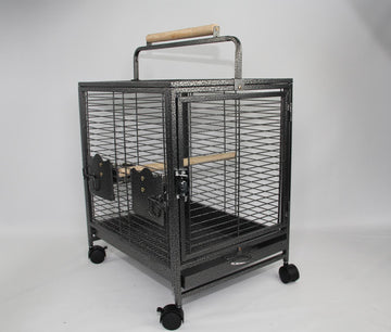 YES4PETS Small Bird Transport Budgie Cage Carrier with Wheels 52cm