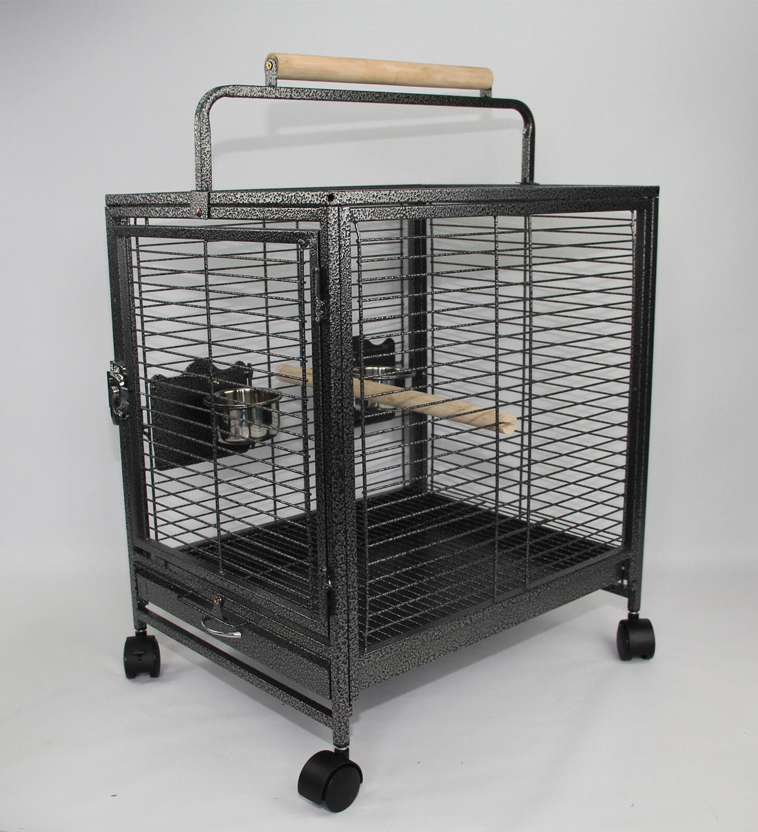 YES4PETS Small Bird Transport Budgie Cage Carrier with Wheels 52cm