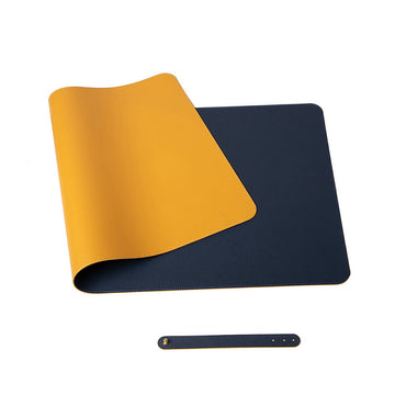 PU Leather Desk Mat Dark Blue 90x45cm Waterproof