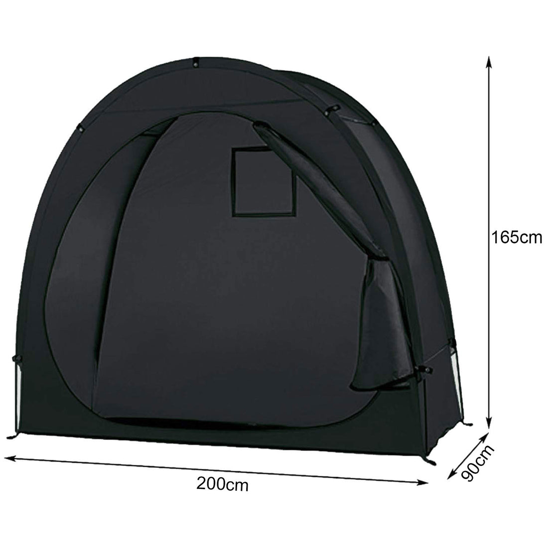 Bike Cover Storage Tent Waterproof 190T Polyester 2 Bicycles Grey
