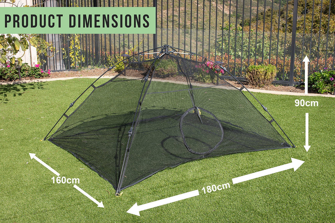 Portable Outdoor Cat Tent with Mesh Enclosure for Deck and Garden