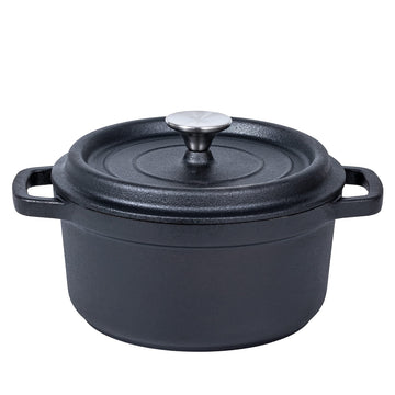 Pre-Seasoned Cast Iron Dutch Oven with Braiser Lid 24cm