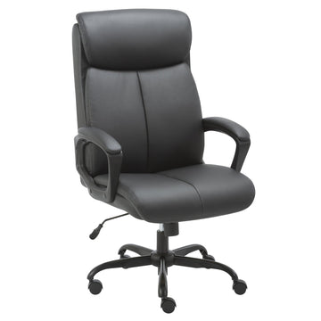 Doux High-Back Office Chair Black Bonded Leather