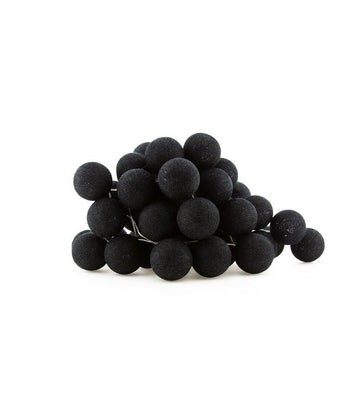 Vortaz LED Cotton Ball String Lights Black 20 Balls Battery 3m