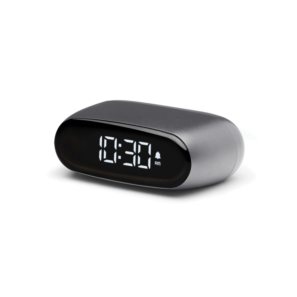 Lexon Minut Rechargeable Alarm Clock Gunmetal USB-C