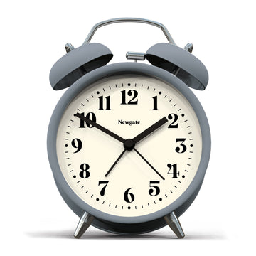 Newgate Silent Sweep Twin Bell Alarm Clock Navy