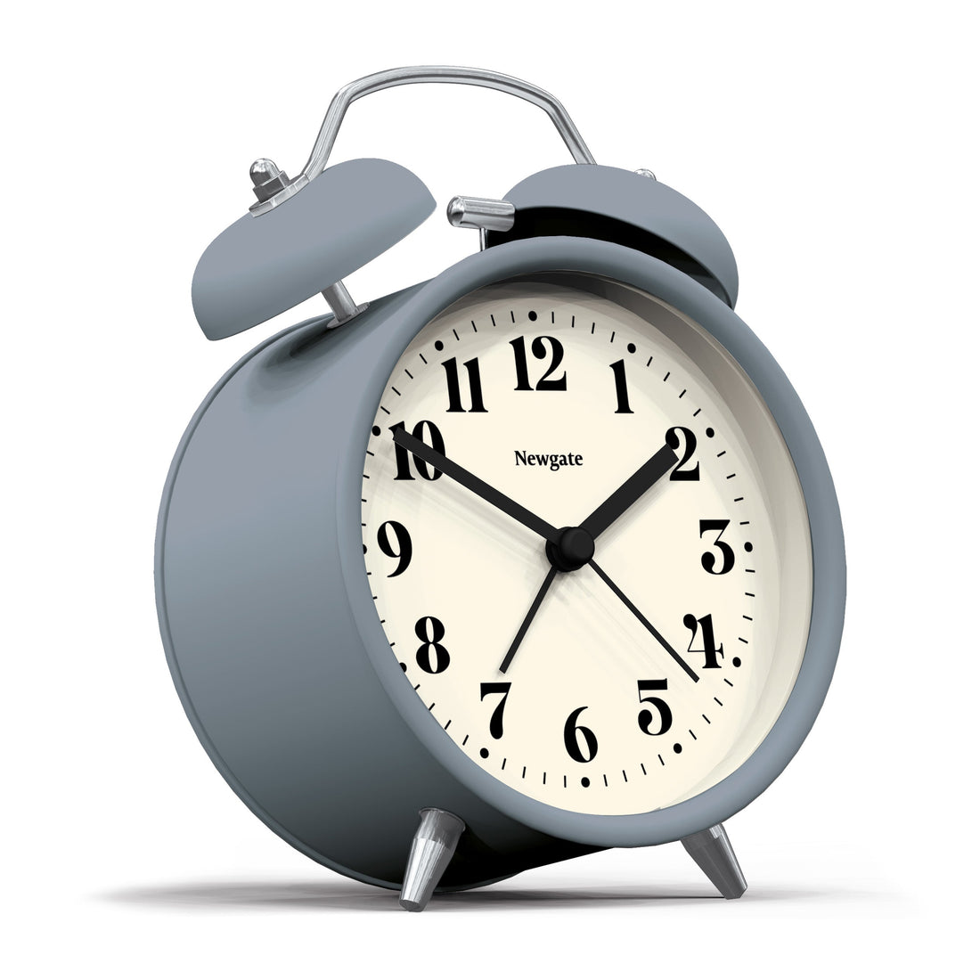 Newgate Silent Sweep Twin Bell Alarm Clock Navy
