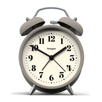 Newgate Silent Sweep Alarm Clock with Twin Bell Matt Stone 13cm