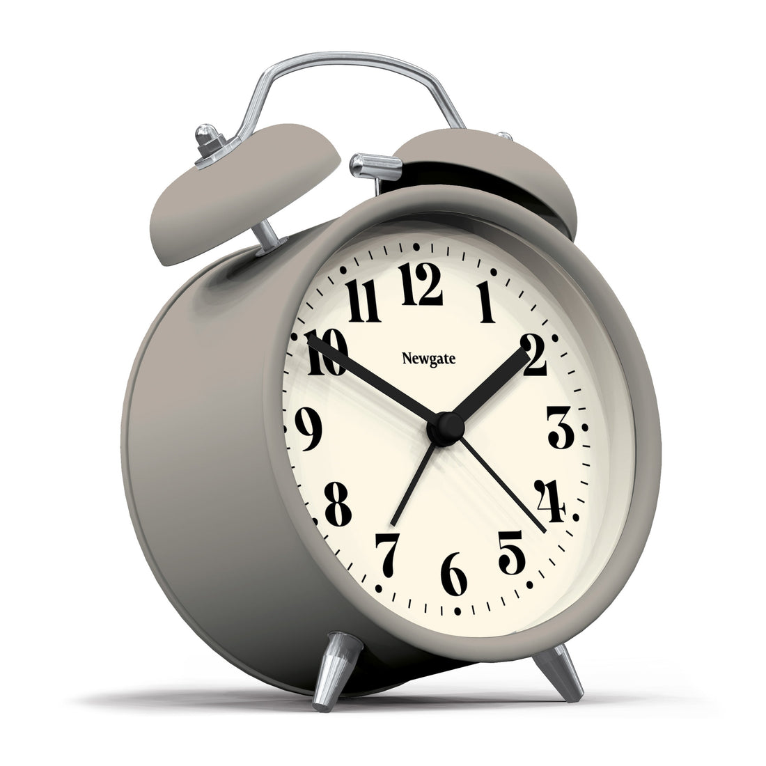 Newgate Silent Sweep Alarm Clock with Twin Bell Matt Stone 13cm