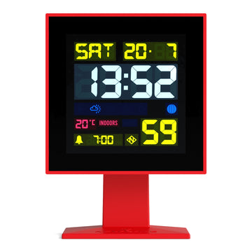 Newgate Monolith LCD Alarm Clock Fire Engine Red