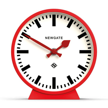 Newgate Railway Mantel Clock Silent Sweep Fire Engine Red