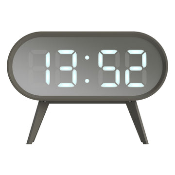 Newgate Space Hotel Cyborg LED Alarm Clock Grey