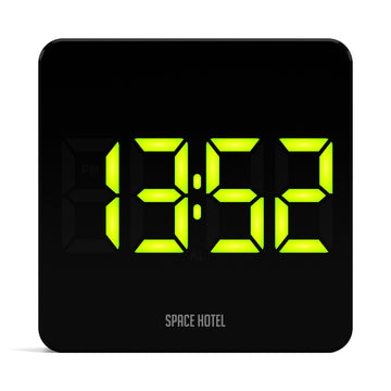 Newgate Orbatron LED Alarm Clock Black Green LED