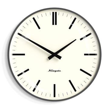 Newgate Radio City Retro Wall Clock Silent Sweep 33cm Matte Grey