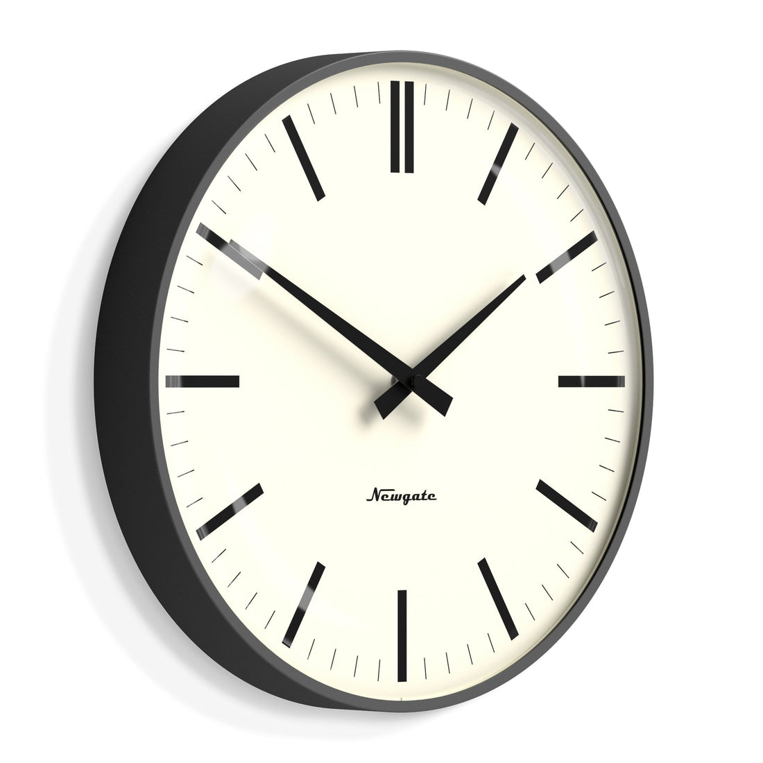 Newgate Radio City Retro Wall Clock Silent Sweep 33cm Matte Grey