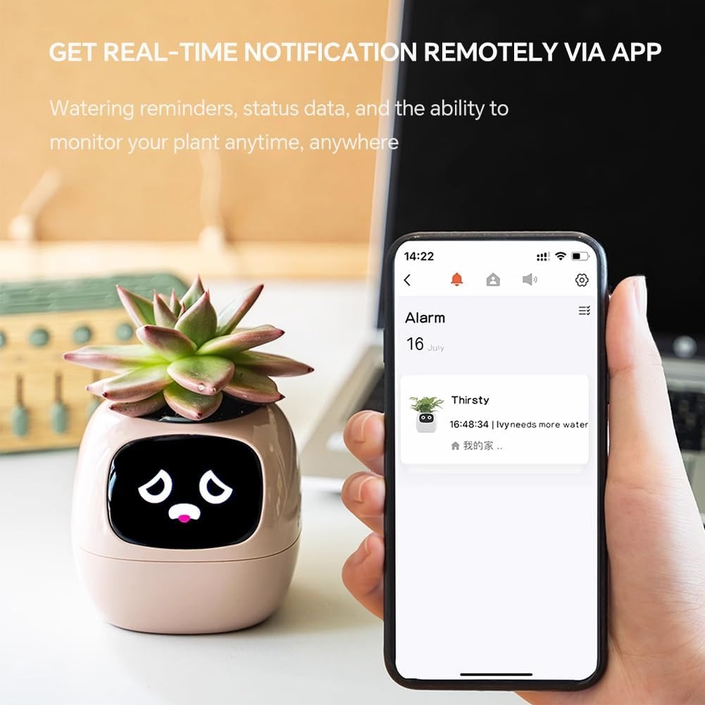 Vortaz Smart Artificial Plant LCD Screen Pink