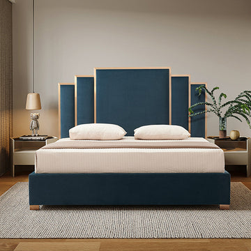 Austin Velvet Upholstered Bed Frame King Turquoise