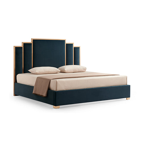 Austin Velvet Upholstered Bed Frame King Turquoise