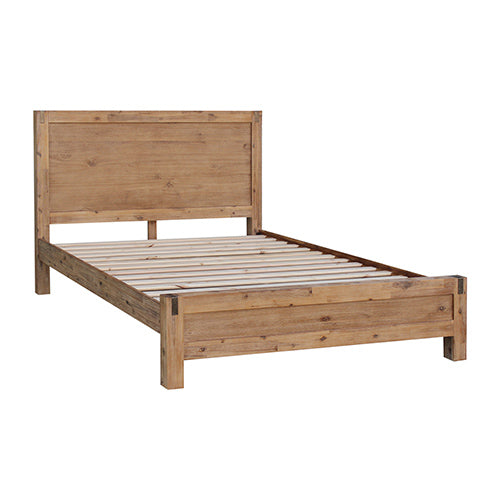 King Single Bed Frame Solid Acacia Wood Oak Finish
