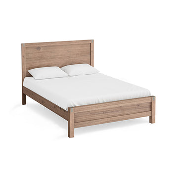 King Single Bed Frame Solid Acacia Wood Oak Finish