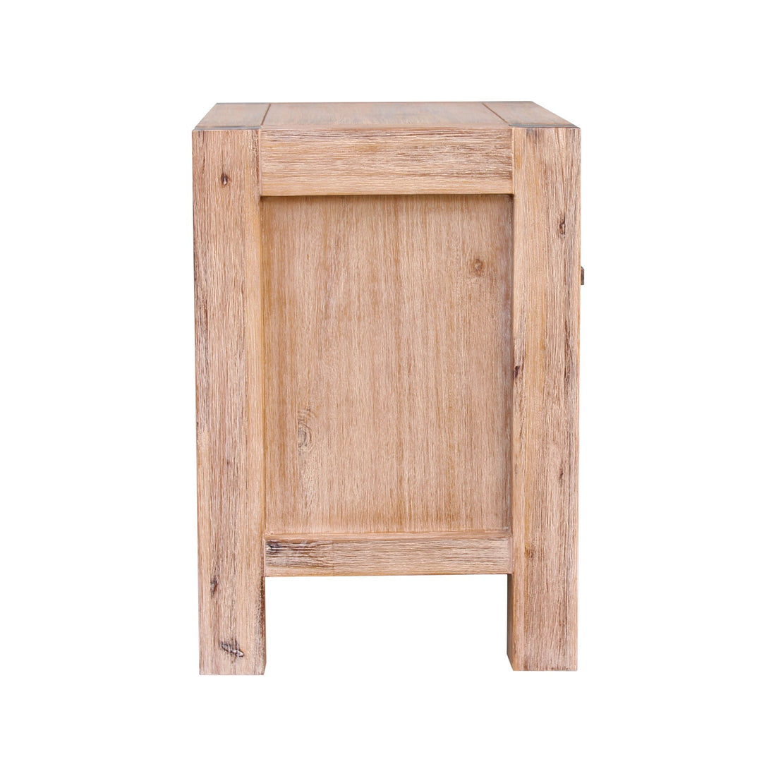 Nowra 2 Drawer Bedside Table Solid Acacia Wood Oak