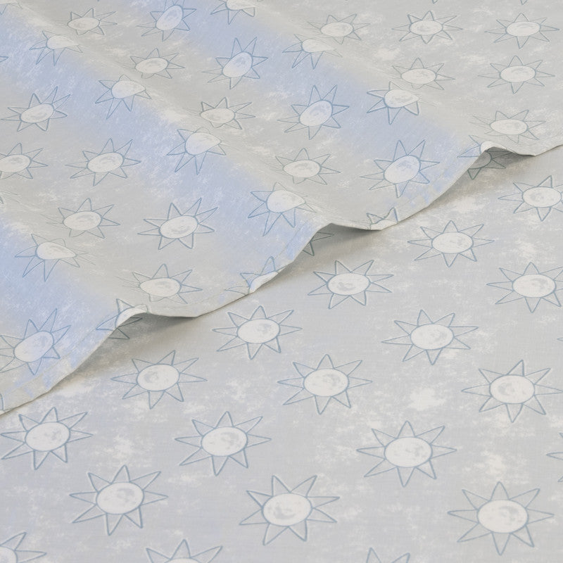 Suns Sheet Set Pastel Blue Beach Theme Double