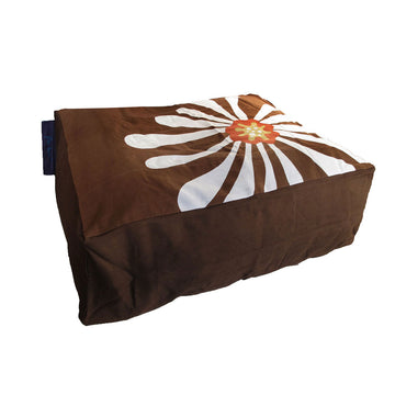 Vortaz Pet Bed Cover Cotton Heavy Duty Floral Coffee