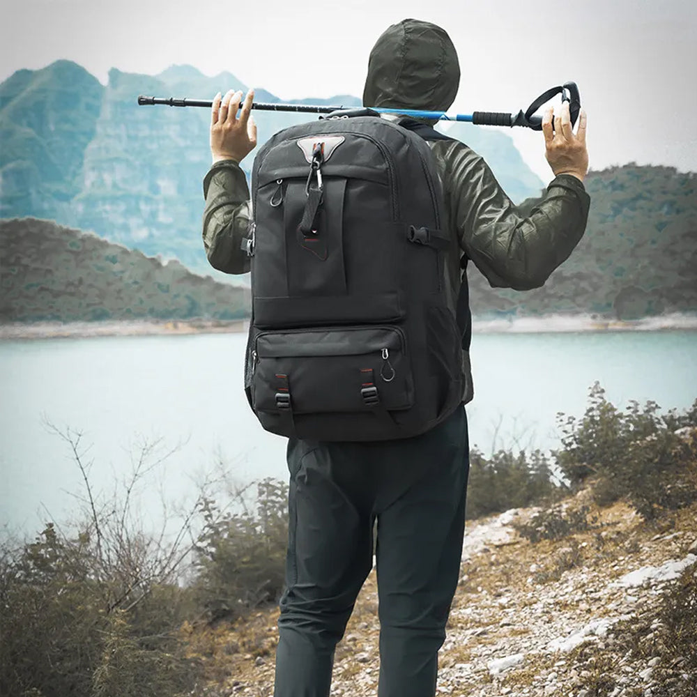 60L Waterproof Trekking Backpack Hiking Camping Rucksack Khaki