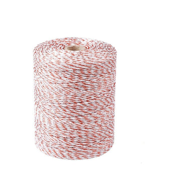 500m Electric Fence Polywire Roll Red White Stainless Steel