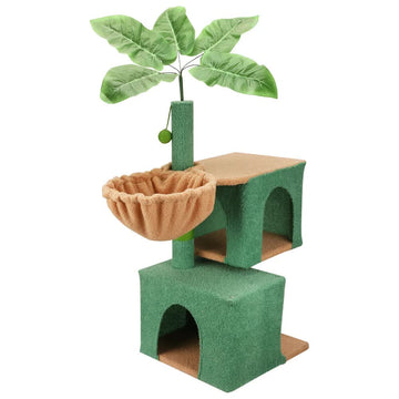 VaKa Cat Tree Double Condo Hammock Sisal Scratching Post 1.1M