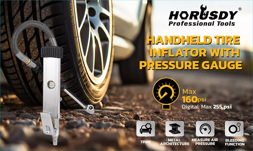 3-in-1 Tyre Inflator with Pressure Gauge 255PSI Car Motorcycle