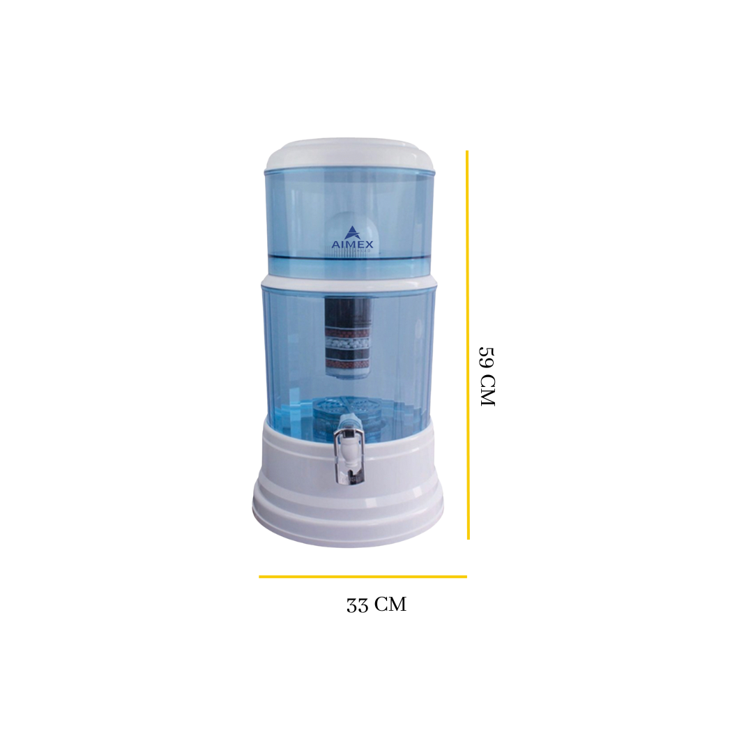 20L Water Purifier 8 Stage Filter Gravity Maifan Stone Benchtop
