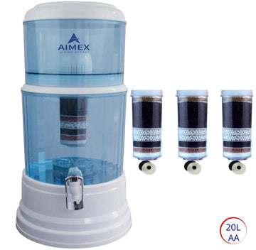 Aimex Benchtop Water Purifier with Maifan Stone 3x8-Stage 20L
