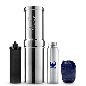 Phoenix Gravity Mini Water Filter 1L Stainless Steel Portable